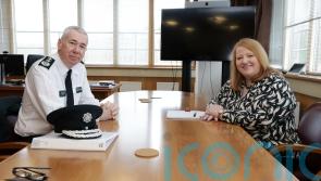 Long discusses police budget pressures in meeting with Boutcher