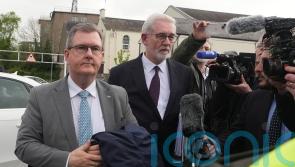 Former DUP leader Sir Jeffrey Donaldson arrives at court to face sex charges