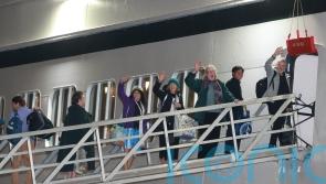 Luxury liner sets off from Belfast after being stranded for four months