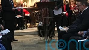 Two murdered police officers recalled at dedication of memorial quilt