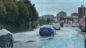 Police urge caution after heavy rain leaves some roads across Belfast flooded