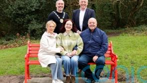 Red bench unveiled in park in tribute to young woman living with heart condition