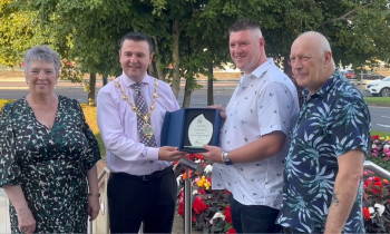 WATCH: Mayor of Derry and Strabane honours Daryl Gurney’s recent 'World Cup of Darts' success
