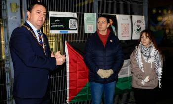 IN PICTURES: Art Exhibition by 12-year-old Gaza artist Ahmed Madi launched in Derry