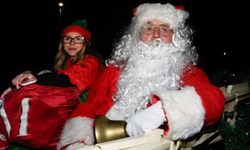 IN PICTURES: Festive magic on Enagh Crescent as Santa switches on Christmas lights