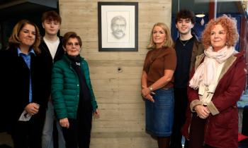 IN PICTURES: Risteard Mac Gabhann portrait unveiled in Derry's Cult&uacute;rlann U&iacute; Chan&aacute;in