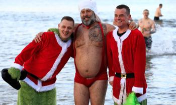 IN PICTURES: Christmas Day "Dip for Dylan" in aid of HURT and PIPS
