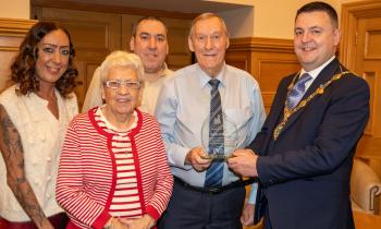 IN PICTURES: Mayor hosts reception for Derry athletic superstar Christy McMonagle