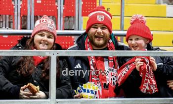 IN PICTURES: Derry City FC fans at Brandywell for Shelbourne clash