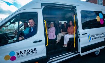 IN PICTURES: &lsquo;Skeoge United&rsquo; unveils new community minibus