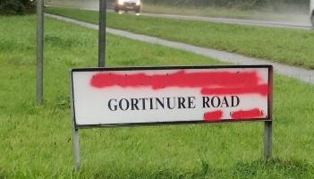 Anger after Irish language sign defaced in Maghera area