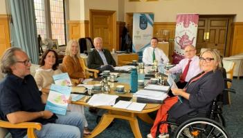 Jimmy Hamill & Karen Eccles SOAS; Alison McCullogh, CE, Fermanagh & Omagh; John Kepie, CE, Derry & Strabane; Mayor Ruara&iacute; Mc Hugh; Barry McElduff Chair Fermanagh & Omagh; Helen Hamill, SOAS.