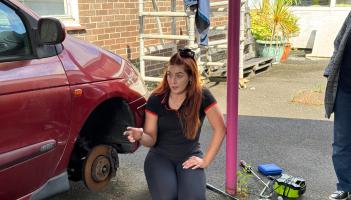 Automotive Blondie Tylor introducing car classes to Claudy