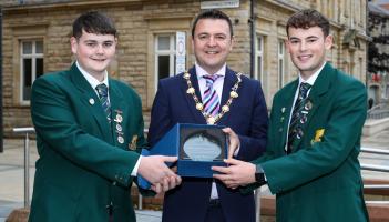 IN PICTURES: Mayor honours gold-medal winning Ireland youth fly fishing team members