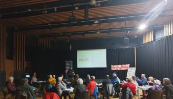 Mobuoy Community Inquiry 'Have Your Say' session in Cultúrlann Uí Chanáin.