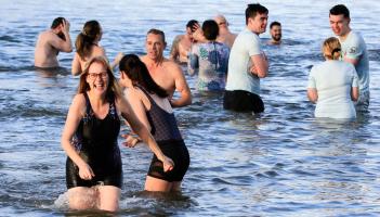 IN PICTURES: Annual Christmas Day Swim for Children's Eye Cancer