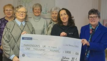 Kilrea Flower Show organisers hand over &pound;1,000 donation to Parkinson&rsquo;s charity