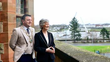IN PICTURES: Mayor welcomes President Connolly to Derry&rsquo;s Guildhall