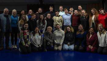 The cast of MTU Cork School of Music's production of 'Come From Away'.