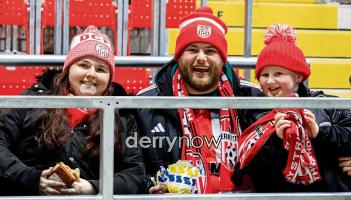 IN PICTURES: Derry City FC fans at Brandywell for Shelbourne clash