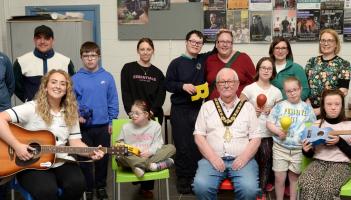 Mayor of Causeway Coast and Glens visits Causeway Down&rsquo;s Syndrome Support Group music therapy session