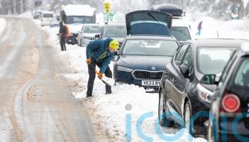Amber snow and wind warnings issued as UK braces for Storm Goretti