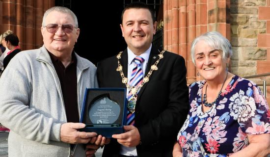 IN PICTURES: Derry boxing stalwart Eugene Duffy honoured