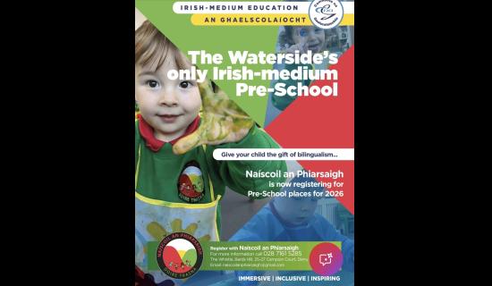 New Irish Medium Education primary school to open in Waterside 