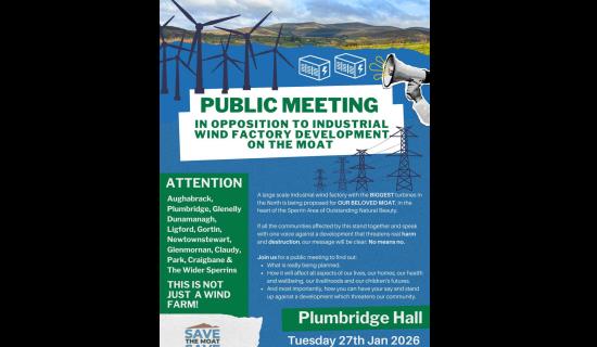 Community information meeting on proposed large-scale wind energy development at Mullaghclogher