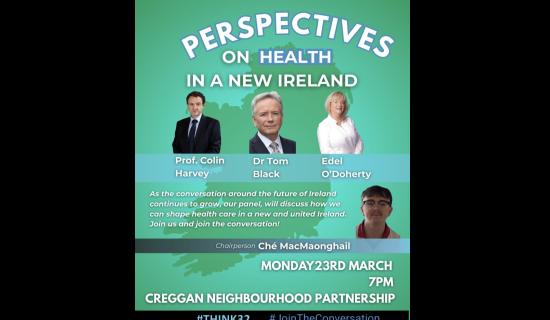 Think 32 discussion on Healthcare in a New Ireland to take place in Creggan