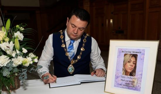 Mayor opens book of condolence for Amy Doherty