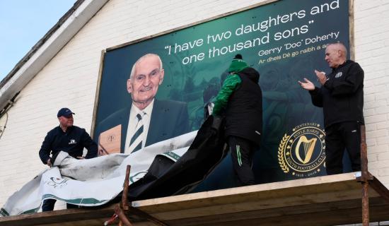 IN PICTURES: Gerry 'Doc' Doherty mural unveiled in Derry