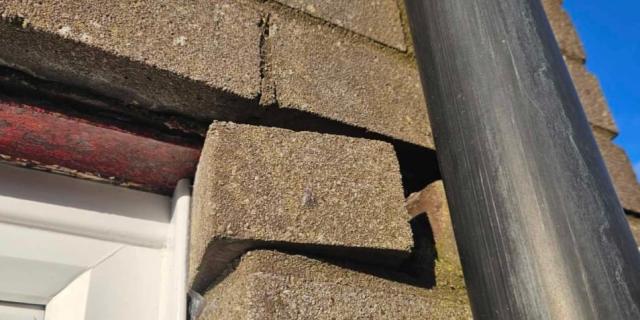 Daly Crescent home 'moving' due to defective bricks.