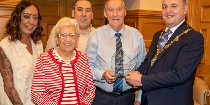 IN PICTURES: Mayor hosts reception for Derry athletic superstar Christy McMonagle