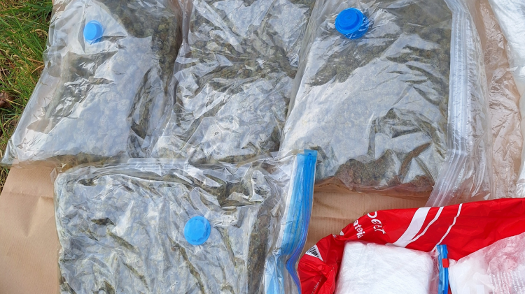 Part of drugs haul seized by PSNI in Derry.