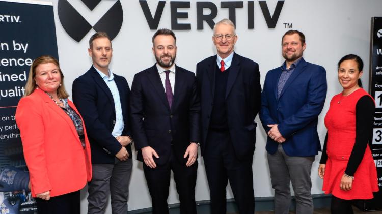 Vertiv welcomes Secretary of State to its Campsie Site as expansion progresses
