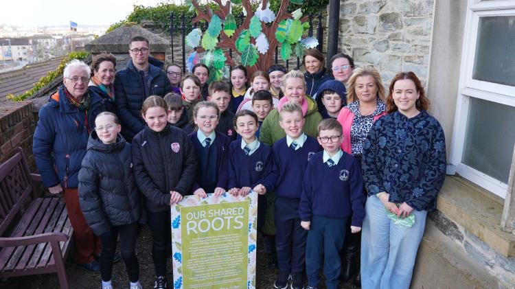 Derry primary school children turn local myths into striking oak tree artwork