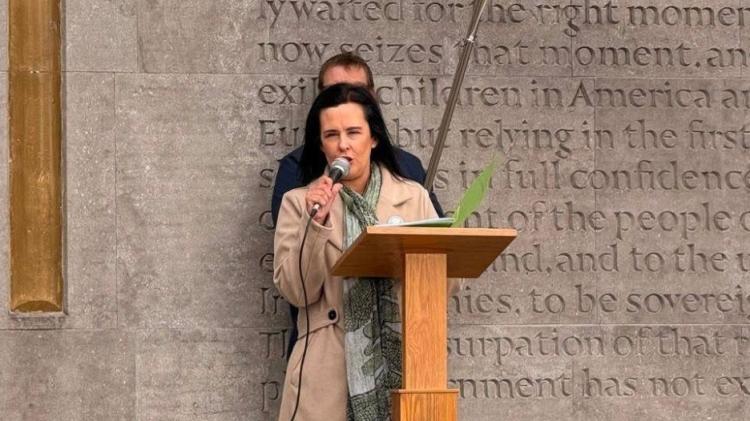 Aont&uacute; Deputy Leader Gemma Brolly Addresses 1916 Commemoration at Arbour Hill, Dublin