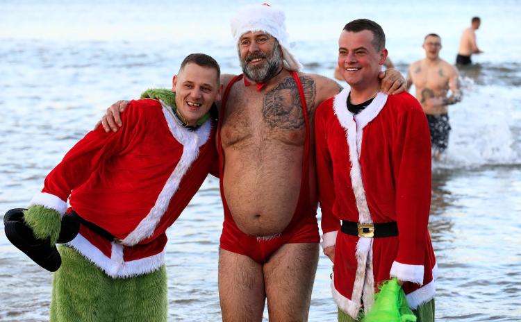 IN PICTURES: Christmas Day "Dip for Dylan" in aid of HURT and PIPS