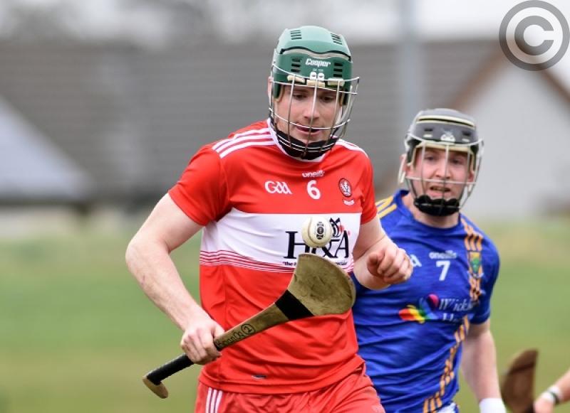 Brian Óg McGilligan in action against Wicklow in this year's NHL. (Pic: Mary K Burke)