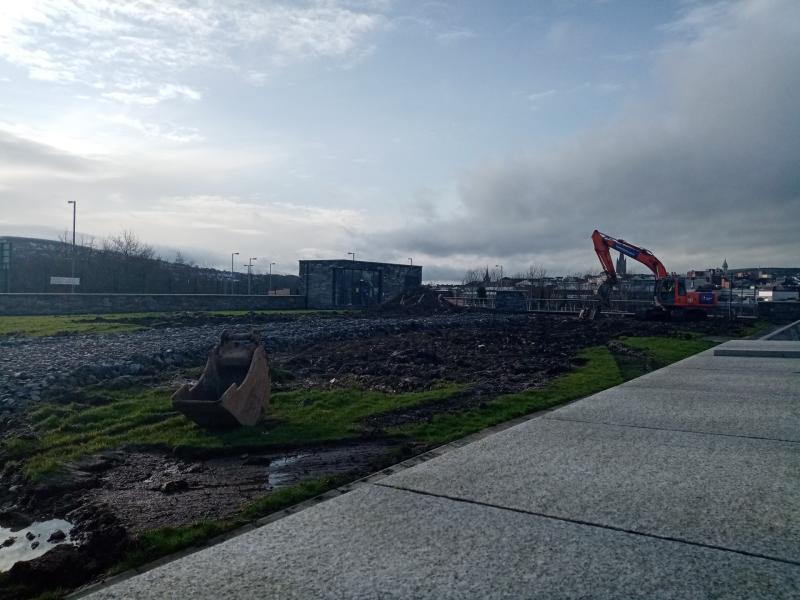 Ebrington grade A office space construction work underway