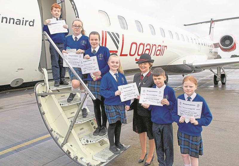 School children enjoy 'pleasure flights' over city as education project takes off at City of Derry Airport