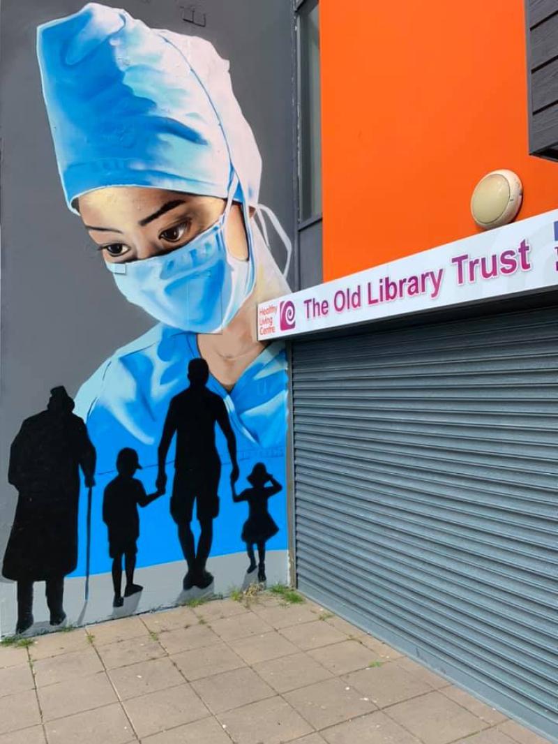 Another brilliant piece of artwork has been created in Derry in honour of healthcare workers
