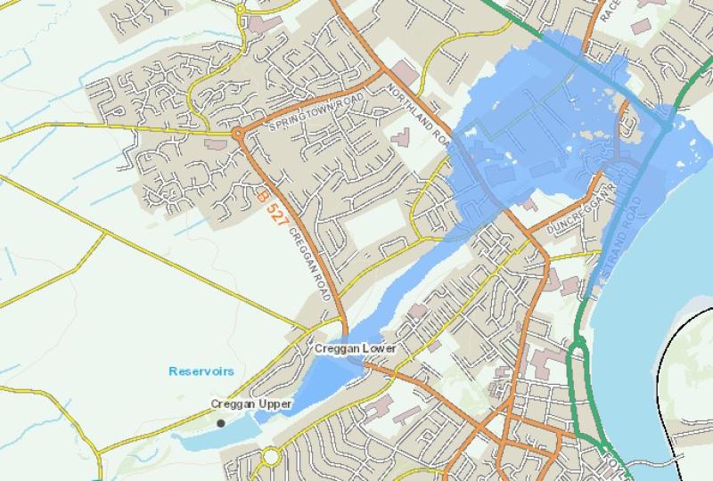 Map predicts scale of flooding if Creggan reservoir structure fails