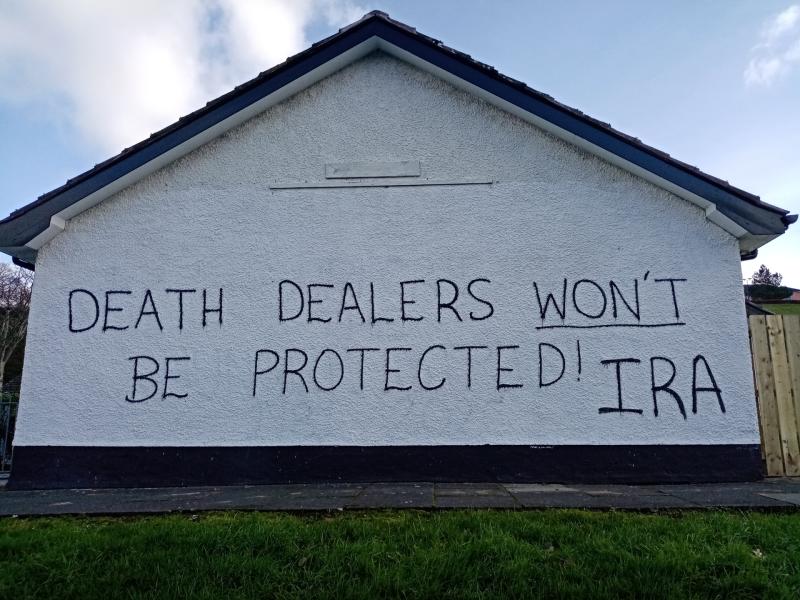 Threatening graffiti aimed at Derry drug dealers appears in the Bogside and Creggan