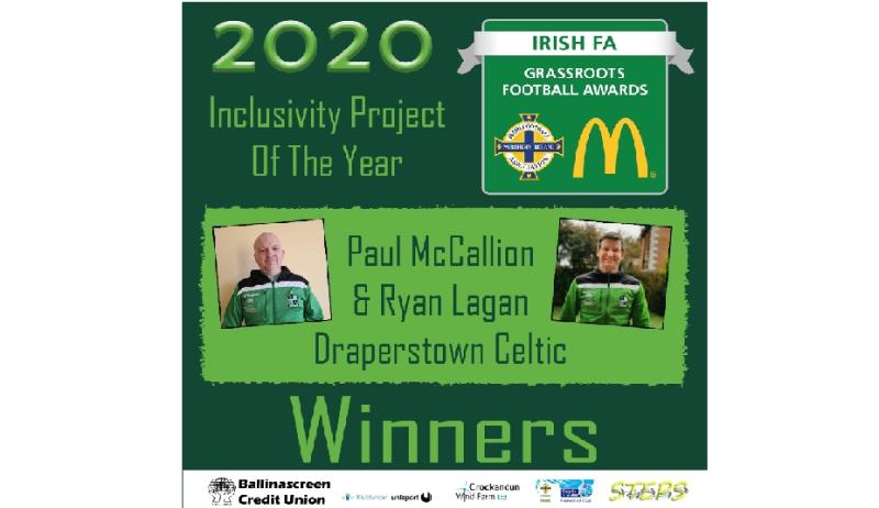 Local soccer club pick up Irish FA award for inclusivity