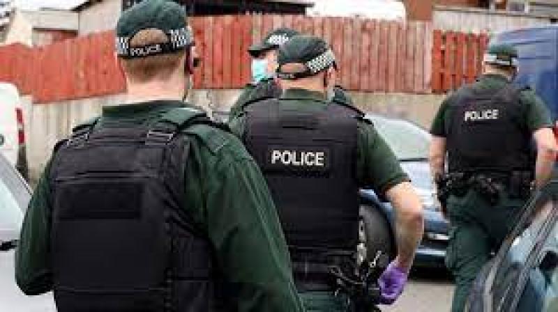 PSNI search area outside Sion Mills today