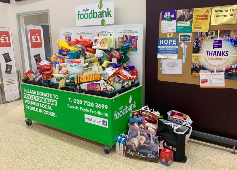 Overflowing food donations reflect the people of Derry more accurately than petrol bombers, says police officer