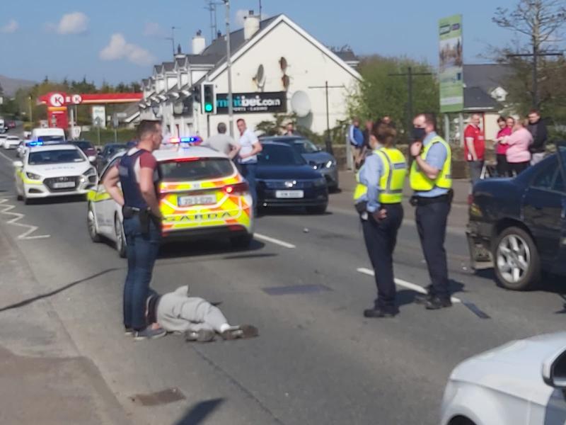 Man arrested during a dramatic incident on Muff's main street