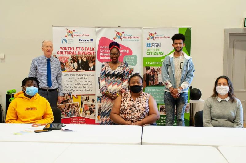 DUP MP Gregory Campbell has positive discussion with members of North West Migrants Forum